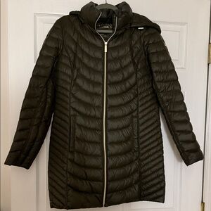 Michael Kors Women's Dark Olive Down Hooded Packable Coat